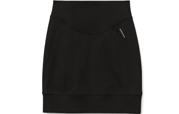 Alexander Wang High-Waisted Bodycon Cotton Mini Skirt in Black 4CC2215022-001