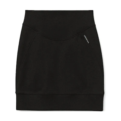 Alexander Wang High-Waisted Bodycon Cotton Mini Skirt in Black 4CC2215022-001