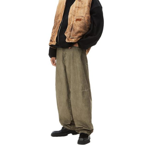 Lookbook Alexander Wang High-Waisted Wide-Leg Washed Denim Jeans Sage Green 6WC3244047