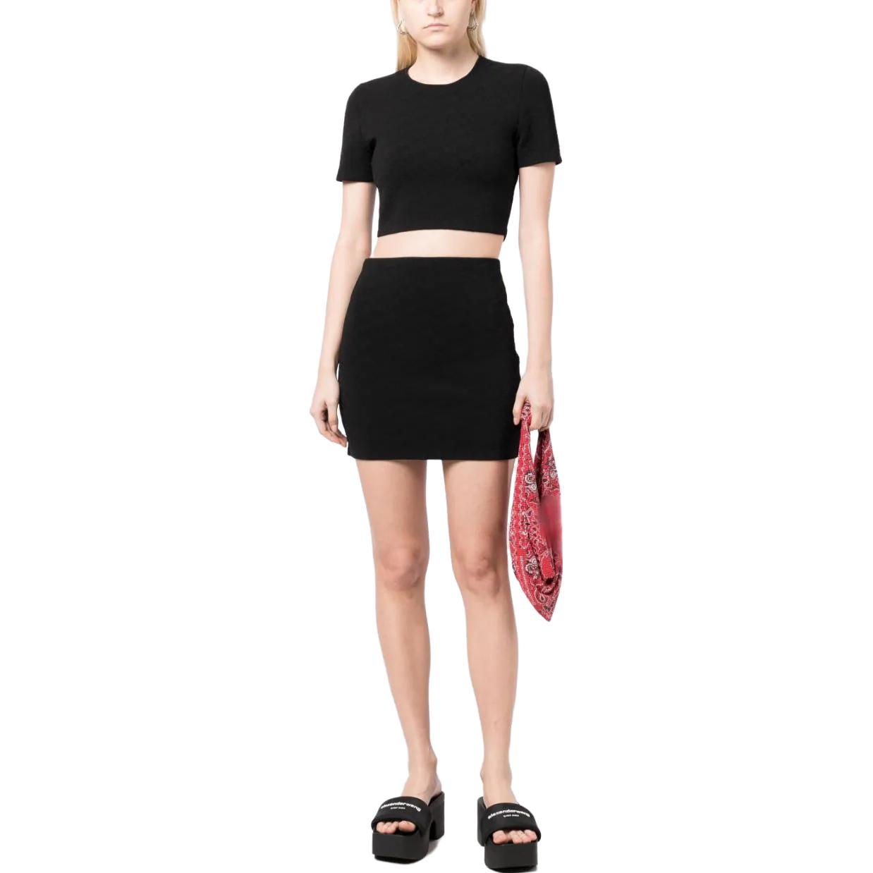 Lookbook Alexander Wang 提花黑色迷你裙 4KC3235055-001