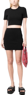 Alexander Wang 提花黑色迷你裙 4KC3235055-001 Lookbook Alexander Wang 提花黑色迷你裙 4KC3235055-001