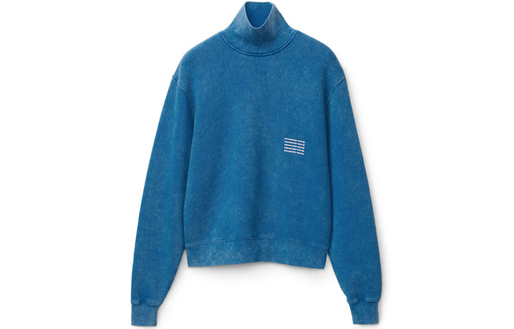 Alexander Wang Letter Logo Oversized Sweatshirt Unisex Blue 6C191037X7-424