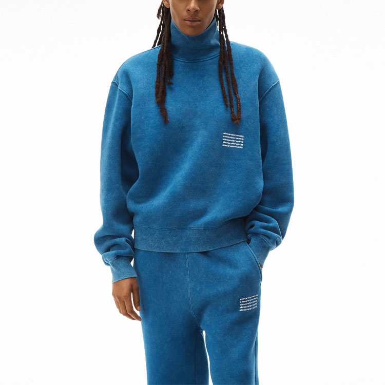 Lookbook アレキサンダーワン レターロゴ オーバーサイズ スウェットシャツ ユニセックス ブルー 6C191037X7-424
