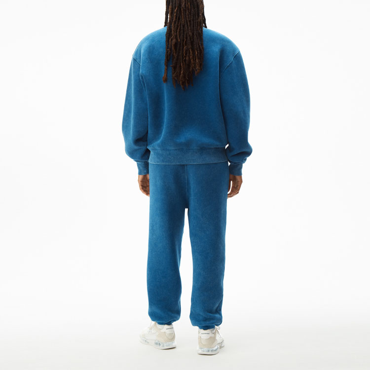 Shop アレキサンダーワン レターロゴ オーバーサイズ スウェットシャツ ユニセックス ブルー 6C191037X7-424