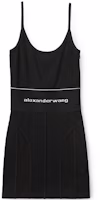 Alexander Wang Logo-Embellished Black Stretch Mini Dress 1CC1206271-001 Alexander Wang Logo-Embellished Black Stretch Mini Dress 1CC1206271-001