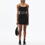 Lookbook Alexander Wang Logo Hitam Mini Dress Regangan. 1CC1206271-001
