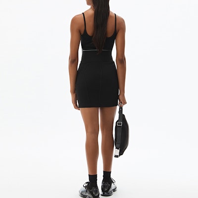 Alexander Wang Logo Hitam Mini Dress Regangan. 1CC1206271-001 Shop Alexander Wang Logo Hitam Mini Dress Regangan. 1CC1206271-001