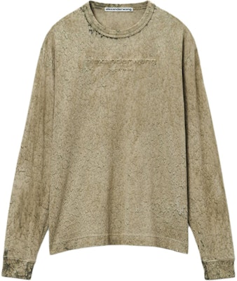 Alexander Wang Logo Embossed Splatter Print Long Sleeve T-Shirt Moss Green Unisex UCC3241703318 Buy Alexander Wang Logo Embossed Splatter Print Long Sleeve T-Shirt Moss Green Unisex UCC3241703318