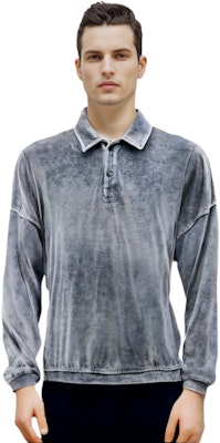 Alexander Wang Logo Embossed Velvet Long Sleeve Polo Shirt Men’s Grey 6CC12410290-96A Purchase Alexander Wang Logo Embossed Velvet Long Sleeve Polo Shirt Men’s Grey 6CC12410290-96A