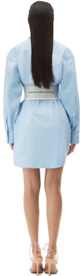 亚历山大王标志蓝色衬衫连衣裙 1WC3226492-450 Shop 亚历山大王标志蓝色衬衫连衣裙 1WC3226492-450