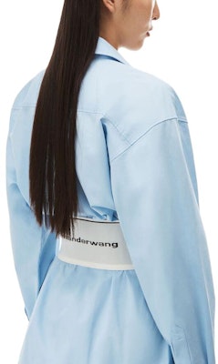 亚历山大王标志蓝色衬衫连衣裙 1WC3226492-450 Purchase 亚历山大王标志蓝色衬衫连衣裙 1WC3226492-450