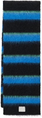 Alexander Wang Metallic Logo Patch Scarf Unisex Black/Blue 1KC4239055004 Order Alexander Wang Metallic Logo Patch Scarf Unisex Black/Blue 1KC4239055004