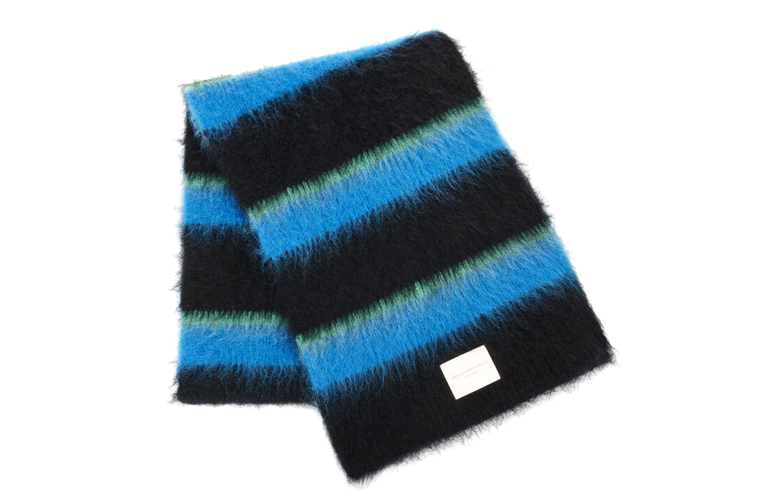 Lookbook Alexander Wang Metallic Logo Patch Scarf Unisex Black/Blue 1KC4239055004