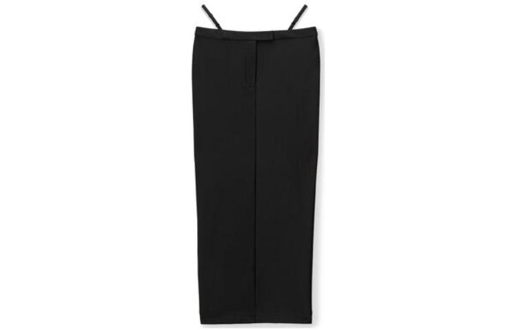 Order Falda Larga Negra Slim Fit de Cintura Media Ajustada Alexander Wang Minimalista. 4CC4235277-001