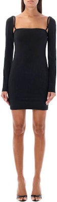 Alexander Wang Vestido Negro Slim Fit Minimalista de Manga Larga Femenino 4CC4236622S-001 Order Alexander Wang Vestido Negro Slim Fit Minimalista de Manga Larga Femenino 4CC4236622S-001