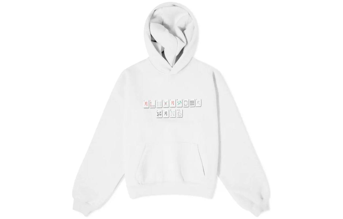 Alexander Wang Oversized Graphic Print Hoodie White Men UCC4231644-050