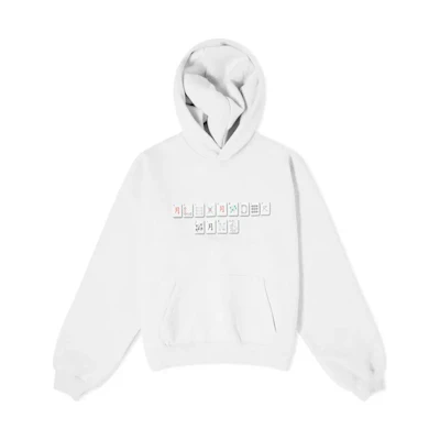 Alexander Wang Oversized Graphic Print Hoodie White Men UCC4231644-050