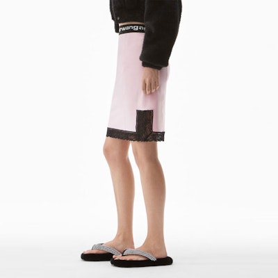 Alexander Wang Pink Lace Trim Skirt Midi A-Line Lyocell | Novelship Malaysia 4CC1215019-694 Purchase Alexander Wang Pink Lace Trim Skirt Midi A-Line Lyocell | Novelship Malaysia 4CC1215019-694