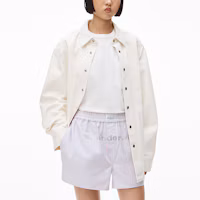 Details for Alexander Wang 紅色格紋標誌中腰男女通用平口短褲. UWC2224041-963