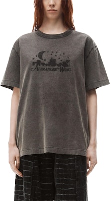 アレキサンダー ワン スカイライン グラフィック ウォッシュド カーボングレー オーバーサイズ Tシャツ ユニセックス UCC3241708096A Lookbook アレキサンダー ワン スカイライン グラフィック ウォッシュド カーボングレー オーバーサイズ Tシャツ ユニセックス UCC3241708096A