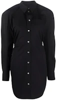 Alexander Wang Solid Black Collared Button-Front Shirt Dress 1WC1226453-001 Alexander Wang Solid Black Collared Button-Front Shirt Dress 1WC1226453-001