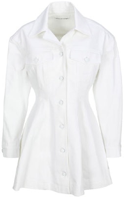 Alexander Wang 純白修身丹寧長袖洋裝 4WC3216151-D100 Order Alexander Wang 純白修身丹寧長袖洋裝 4WC3216151-D100