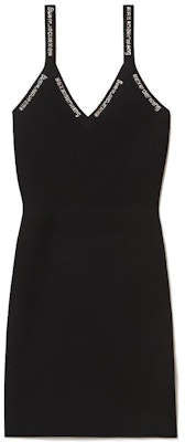 Alexander Wang SS21 Vestido Slip Negro con Ribete de Logo Cami A-Line 4KC3216011-951 Order Alexander Wang SS21 Vestido Slip Negro con Ribete de Logo Cami A-Line 4KC3216011-951