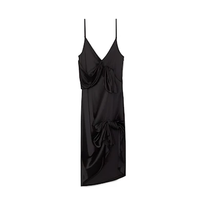 Alexander Wang SS21 Knotted Spaghetti Strap Dress Black 1WC2216377-001