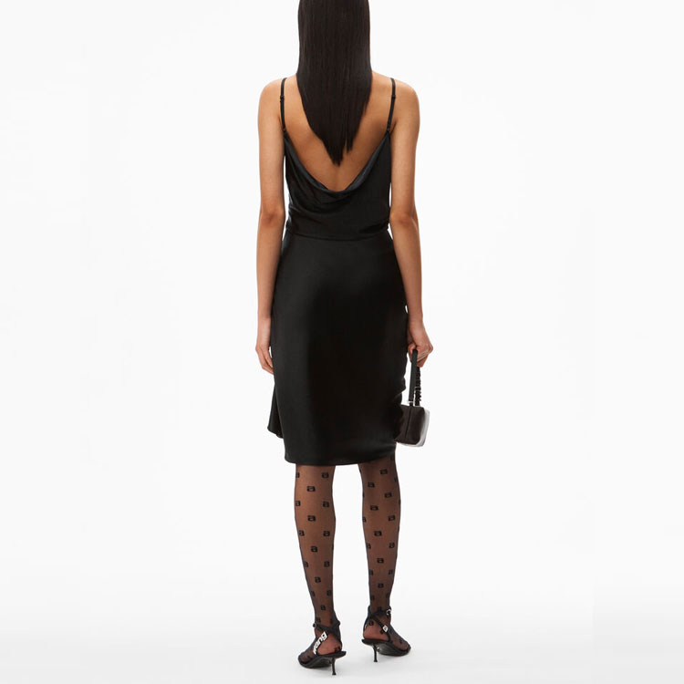 Alexander Wang SS21 Knotted Spaghetti Strap Dress Black 1WC2216377-001 圖 4