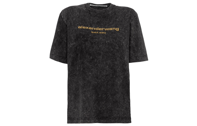 Alexander Wang SS21 Logo Short Sleeve Unisex T-Shirt Black UCC1211030-007