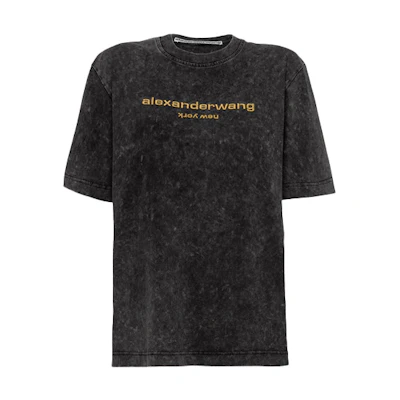 Alexander Wang SS21 Logo Short Sleeve Unisex T-Shirt Black UCC1211030-007