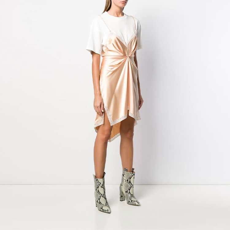 Alexander Wang SS21 Nude Patchwork T-Shirt Style Short Sleeve Dress. 1WC2196179-689 圖 5
