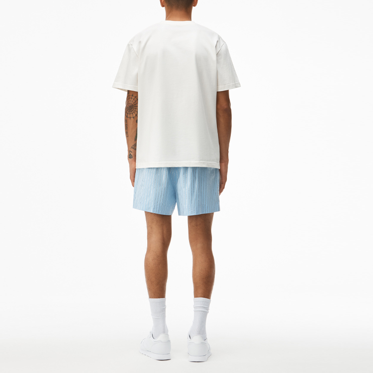 Alexander Wang SS21 Pleated Logo Crewneck Tee Unisex - White UCC2211424-110 圖 4