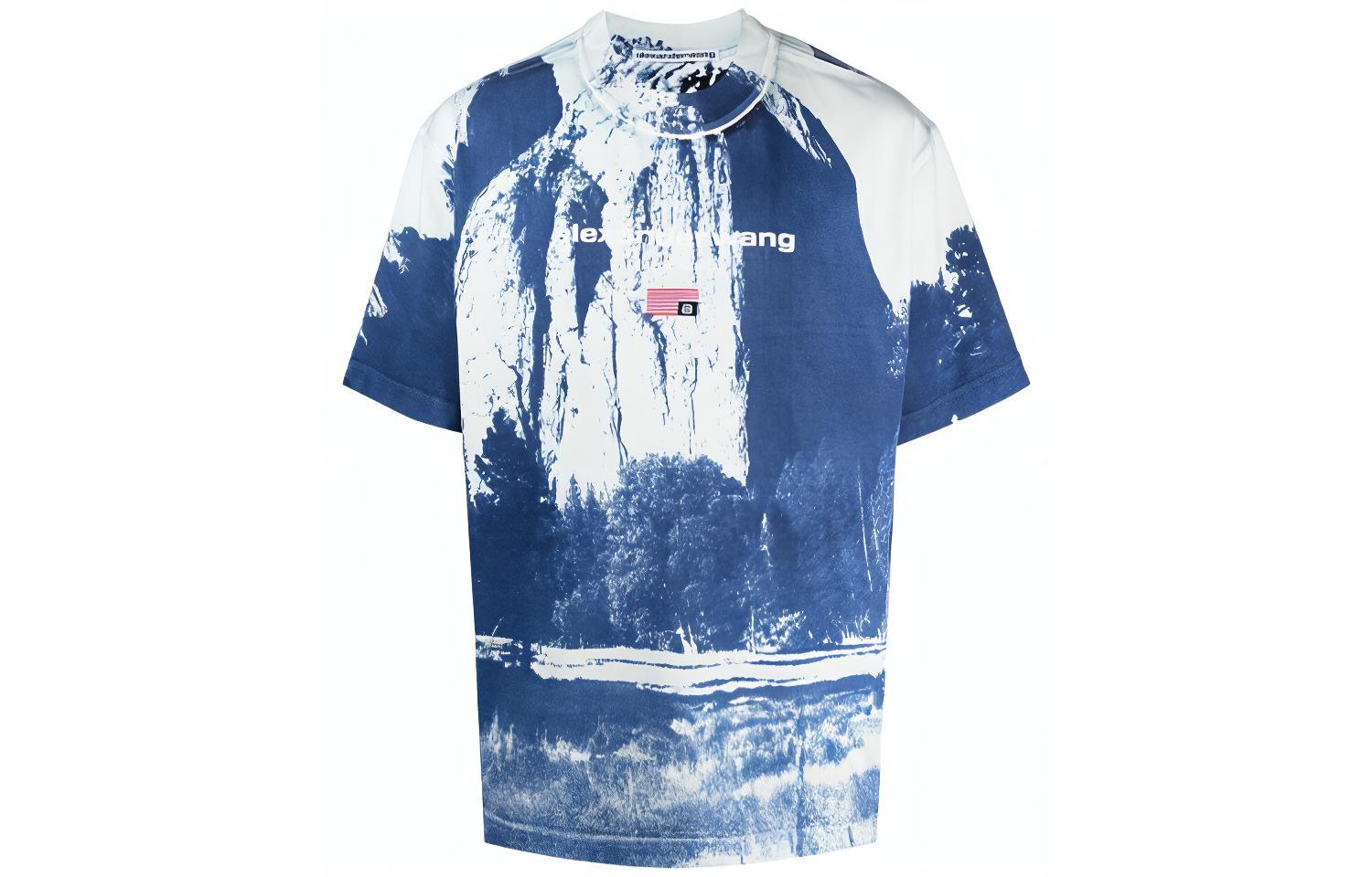 Alexander Wang SS21 Tie-Dye Graphic Blue Short Sleeve T-Shirt Men’s UCC2211419-400 圖 2