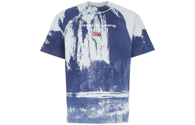 Alexander Wang SS21 Tie-Dye Graphic Blue Short Sleeve T-Shirt Men’s UCC2211419-400 圖 3
