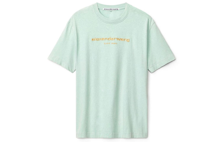 Order 亚历山大王 SS21 男女同款标志短袖T恤 绿色 UCC1211030-457