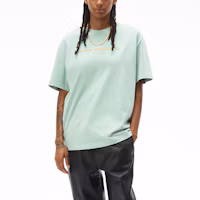 Lookbook Alexander Wang SS21 男女同款綠色短袖標誌T恤 UCC1211030-457