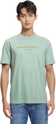 亚历山大王 SS21 男女同款标志短袖T恤 绿色 UCC1211030-457 Details for 亚历山大王 SS21 男女同款标志短袖T恤 绿色 UCC1211030-457