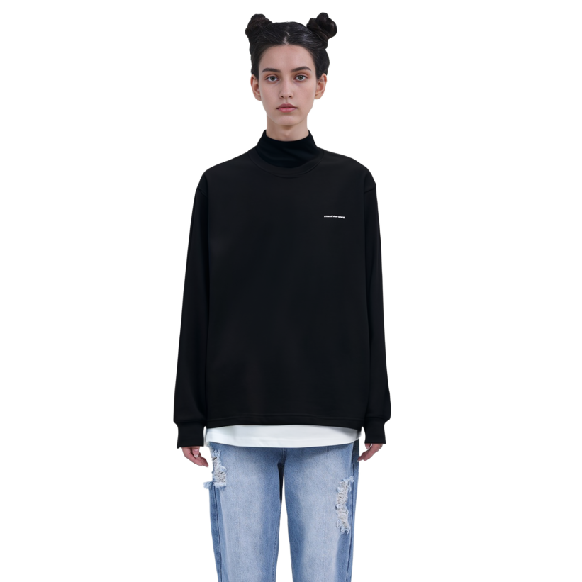 Sizing Alexander Wang SS21 男女款長袖T恤 黑色 UCC2191004-001