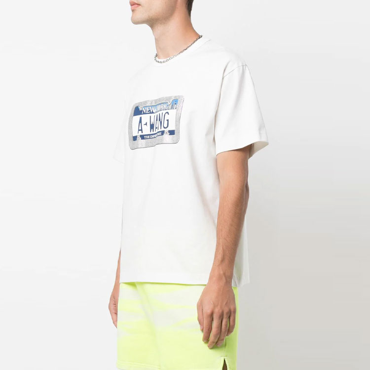 Purchase Alexander Wang SS21 中性白色Logo印花圓領短袖T恤 UCC3211441-110