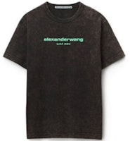 Alexander Wang SS22 Acid Wash Logo Print Cotton Oversized T-Shirt Unisex Grey. UCC1221497 Alexander Wang SS22 Acid Wash Logo Print Cotton Oversized T-Shirt Unisex Grey. UCC1221497