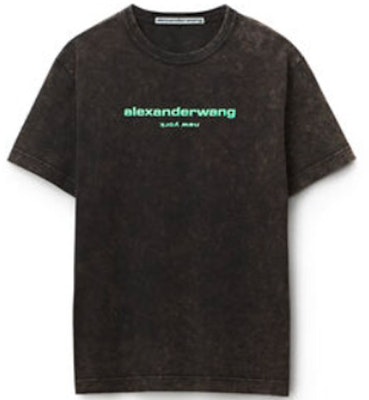 亚历山大王 SS22 酸洗标志印花灰色宽松中性版棉质T恤. UCC1221497 Order 亚历山大王 SS22 酸洗标志印花灰色宽松中性版棉质T恤. UCC1221497