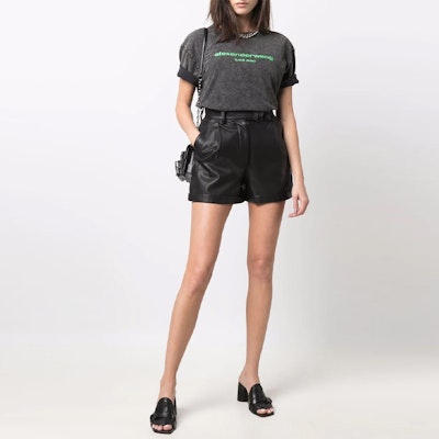 亚历山大王 SS22 酸洗标志印花灰色宽松中性版棉质T恤. UCC1221497 Lookbook 亚历山大王 SS22 酸洗标志印花灰色宽松中性版棉质T恤. UCC1221497