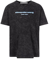 Alexander Wang SS22 Acid Wash Logo Print Cotton Unisex T-Shirt Grey UCC1221497-678 Alexander Wang SS22 Acid Wash Logo Print Cotton Unisex T-Shirt Grey UCC1221497-678