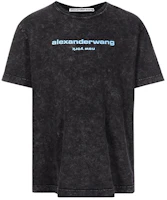 Order Alexander Wang SS22 酸洗Logo印花棉質男女通用灰色T恤 UCC1221497-678