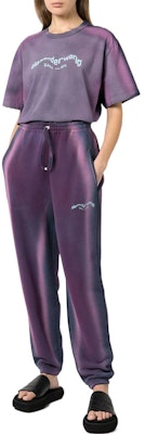 亚历山大王 SS22 酸洗Logo印花紫色男女同款T恤 UCC2221508-664 Shop 亚历山大王 SS22 酸洗Logo印花紫色男女同款T恤 UCC2221508-664