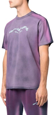 亚历山大王 SS22 酸洗Logo印花紫色男女同款T恤 UCC2221508-664 Details for 亚历山大王 SS22 酸洗Logo印花紫色男女同款T恤 UCC2221508-664
