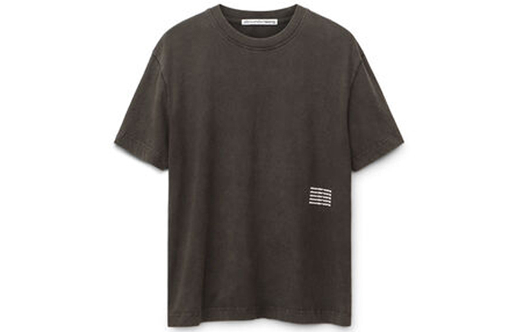Alexander Wang SS22 Acid Wash Logo Short Sleeve T-Shirt Men’s Gray 6C191039X1