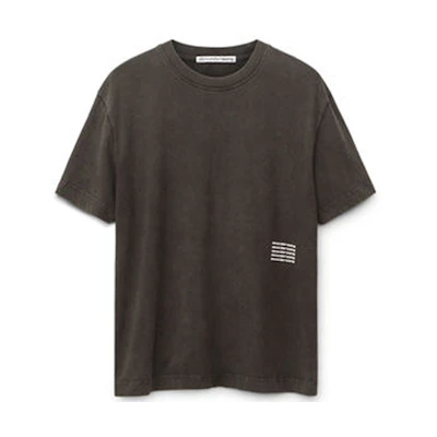 Alexander Wang SS22 Acid Wash Logo Short Sleeve T-Shirt Men’s Gray 6C191039X1