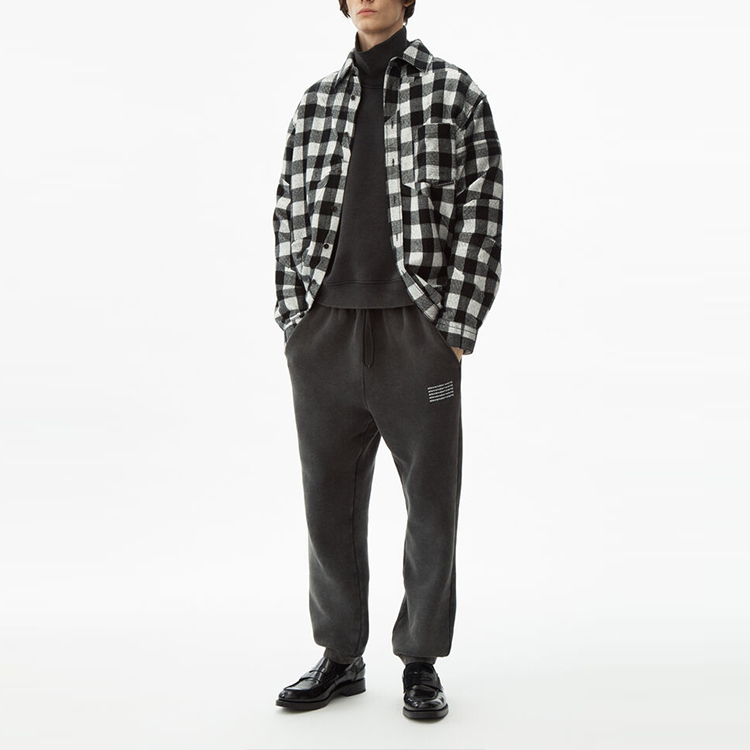 Lookbook Alexander Wang SS22 Acid Wash Logo Velvet Fleece Sweatpants Unisex Grey 6C194028X7